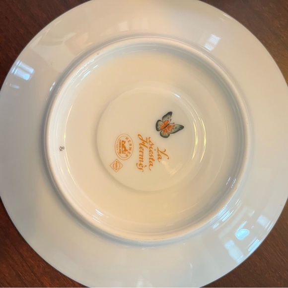 Hermes “La Siesta” demitasse cups and saucers, porcelain espresso 2 in set. - Picture 2 of 3